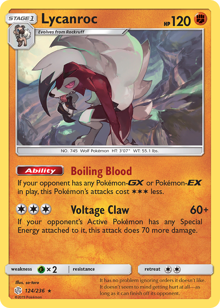 Lycanroc (124/236) [Sun & Moon: Cosmic Eclipse] - Destination Retro