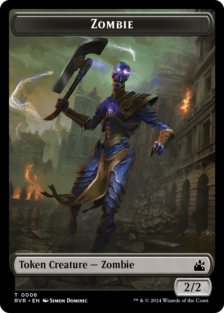 Goblin (0008) // Zombie Double-Sided Token [Ravnica Remastered Tokens] - Destination Retro