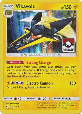 Vikavolt (52/149) (League Promo) [Sun & Moon: Base Set] - Destination Retro