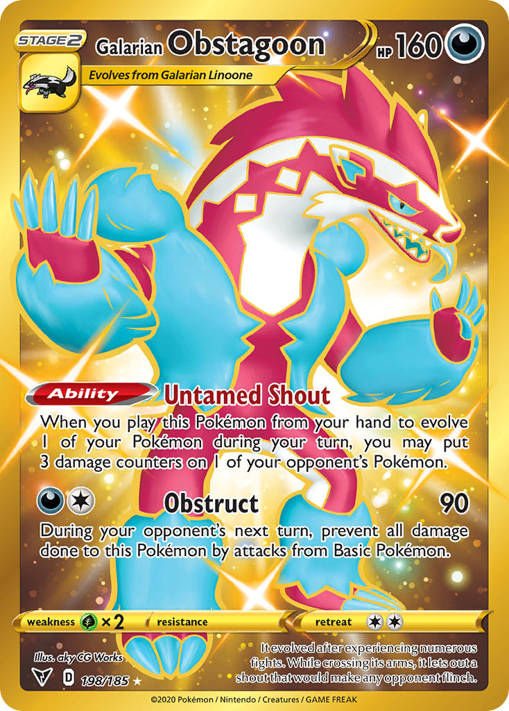Galarian Obstagoon (198) [Sword & Shield: Vivid Voltage] - Destination Retro