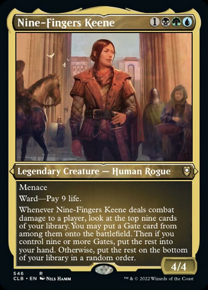Nine-Fingers Keene (Foil Etched) [Commander Legends: Battle for Baldur's Gate] - Destination Retro