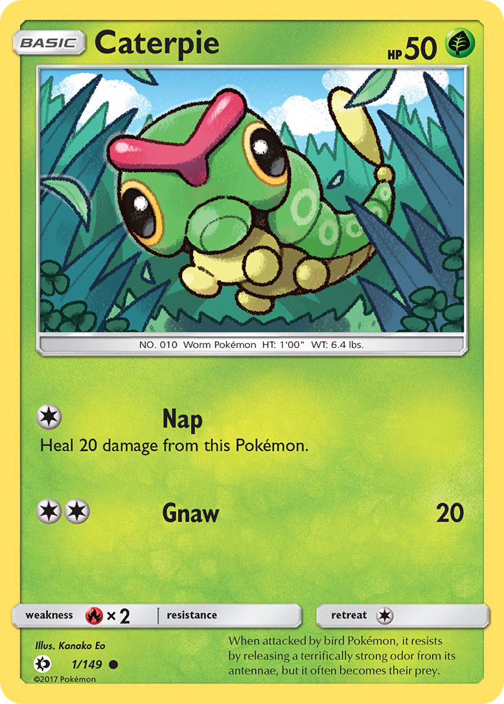 Caterpie (1/149) [Sun & Moon: Base Set] - Destination Retro