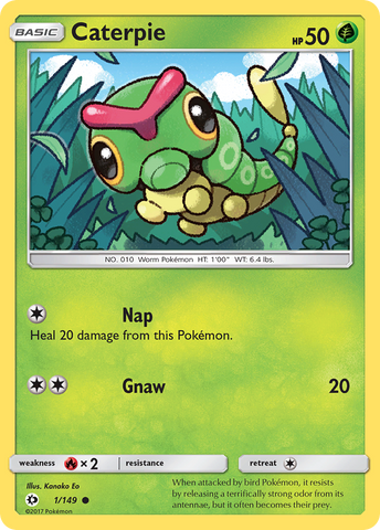Caterpie (1/149) [Sun & Moon: Base Set] - Destination Retro