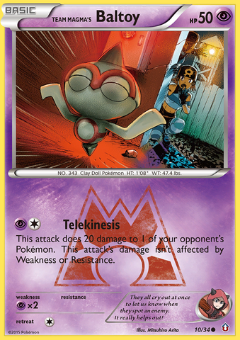 Team Magma's Baltoy (10/34) [XY: Double Crisis] - Destination Retro