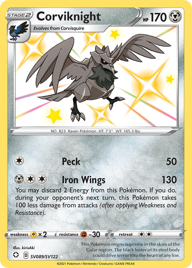 Corviknight (SV089/SV122) [Sword & Shield: Shining Fates] - Destination Retro