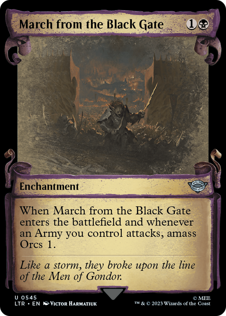 March from the Black Gate [The Lord of the Rings: Tales of Middle-Earth Showcase Scrolls] - Destination Retro