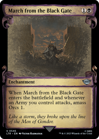 March from the Black Gate [The Lord of the Rings: Tales of Middle-Earth Showcase Scrolls] - Destination Retro