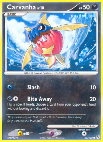 Carvanha (81/132) [Diamond & Pearl: Secret Wonders] - Destination Retro