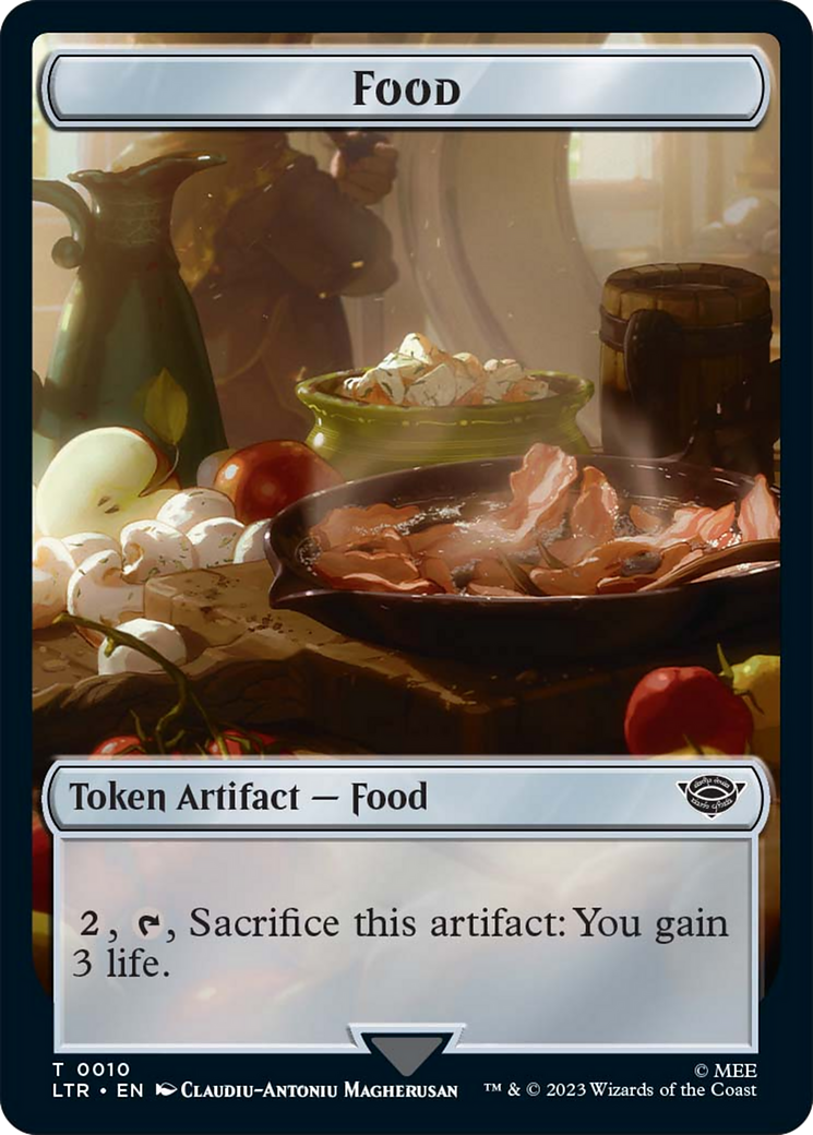 Food (10) // Human Soldier (02) Double-Sided Token [The Lord of the Rings: Tales of Middle-Earth Tokens] - Destination Retro