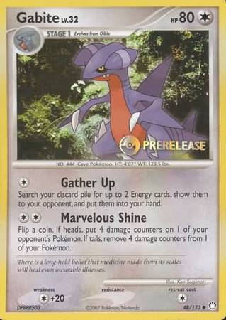 Gabite (48/123) (Prerelease Promo) [Diamond & Pearl: Black Star Promos] - Destination Retro