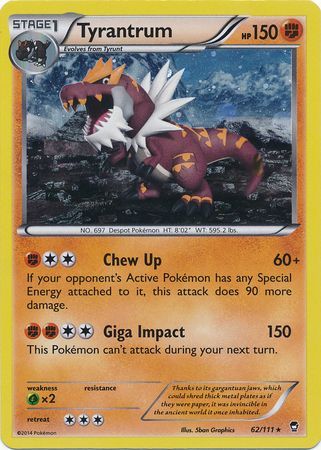 Tyrantrum (62/111) (Cosmos Holo) [XY: Furious Fists] - Destination Retro