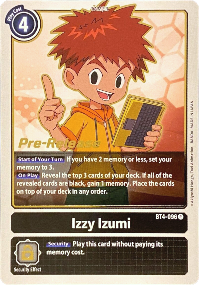 Izzy Izumi [BT4-096] [Great Legend Pre-Release Promos] - Destination Retro