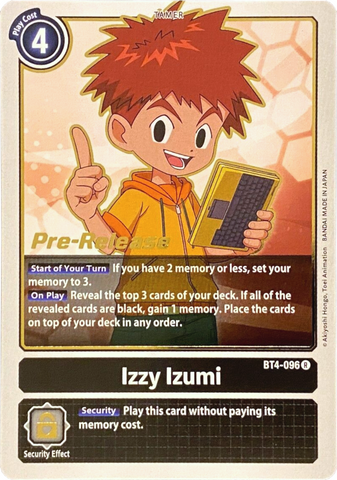 Izzy Izumi [BT4-096] [Great Legend Pre-Release Promos] - Destination Retro