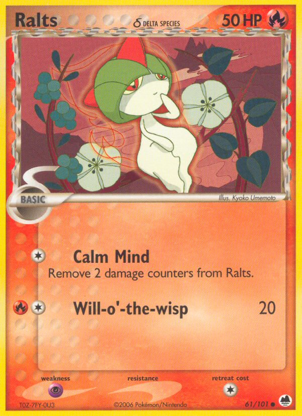Ralts (61/101) (Delta Species) [EX: Dragon Frontiers] - Destination Retro