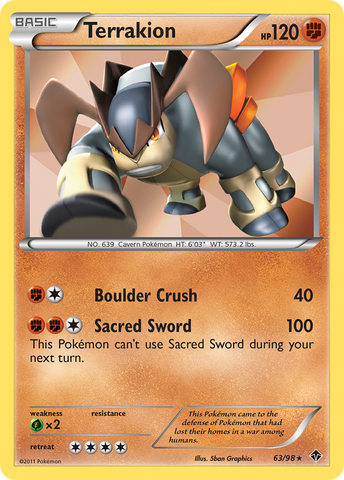 Terrakion (63/98) [Black & White: Emerging Powers] - Destination Retro