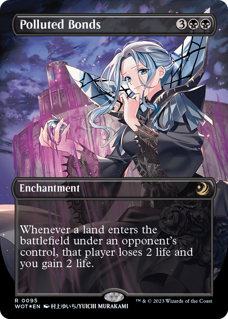 Polluted Bonds (Anime Borderless) (Confetti Foil) [Wilds of Eldraine: Enchanting Tales] - Destination Retro