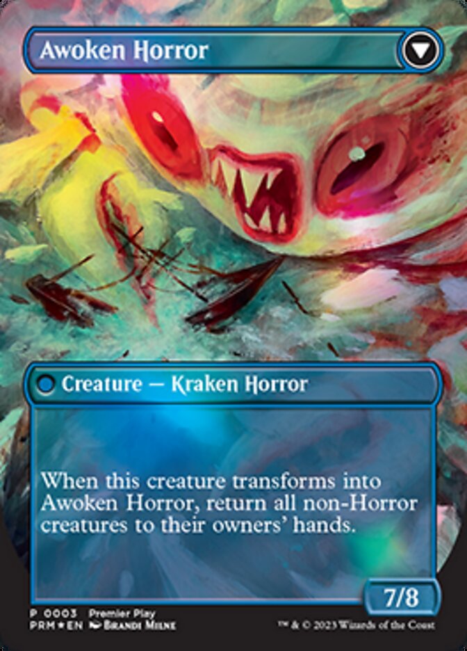 Thing in the Ice // Awoken Horror (Borderless Alternate Art) [Regional Championship Qualifiers 2023] - Destination Retro