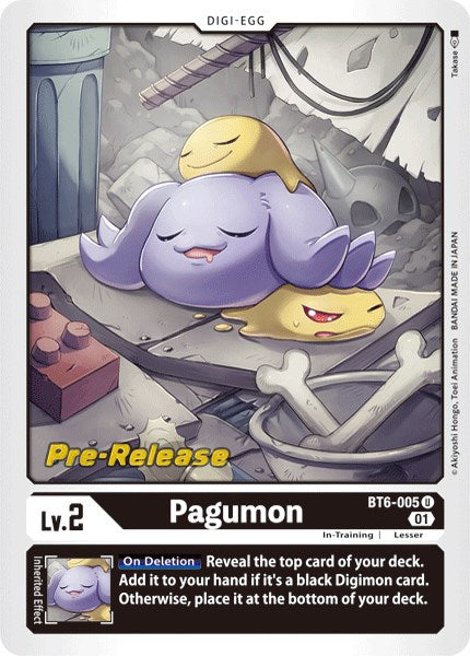 Pagumon [BT6-005] [Double Diamond Pre-Release Cards] - Destination Retro
