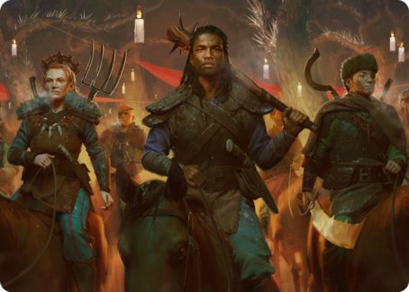 Candlelit Cavalry Art Card [Innistrad: Midnight Hunt Art Series] - Destination Retro