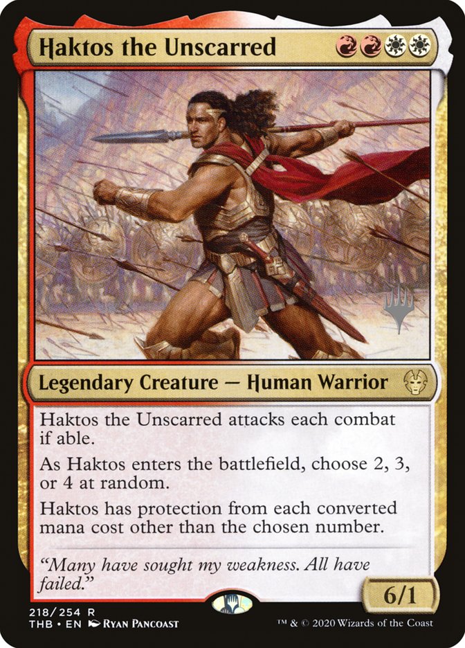 Haktos the Unscarred (Promo Pack) [Theros Beyond Death Promos] - Destination Retro