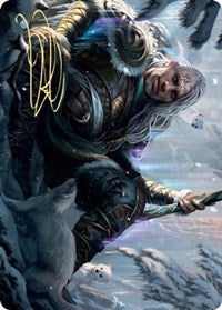 Jorn, God of Winter Art Card (Gold-Stamped Signature) [Kaldheim: Art Series] - Destination Retro
