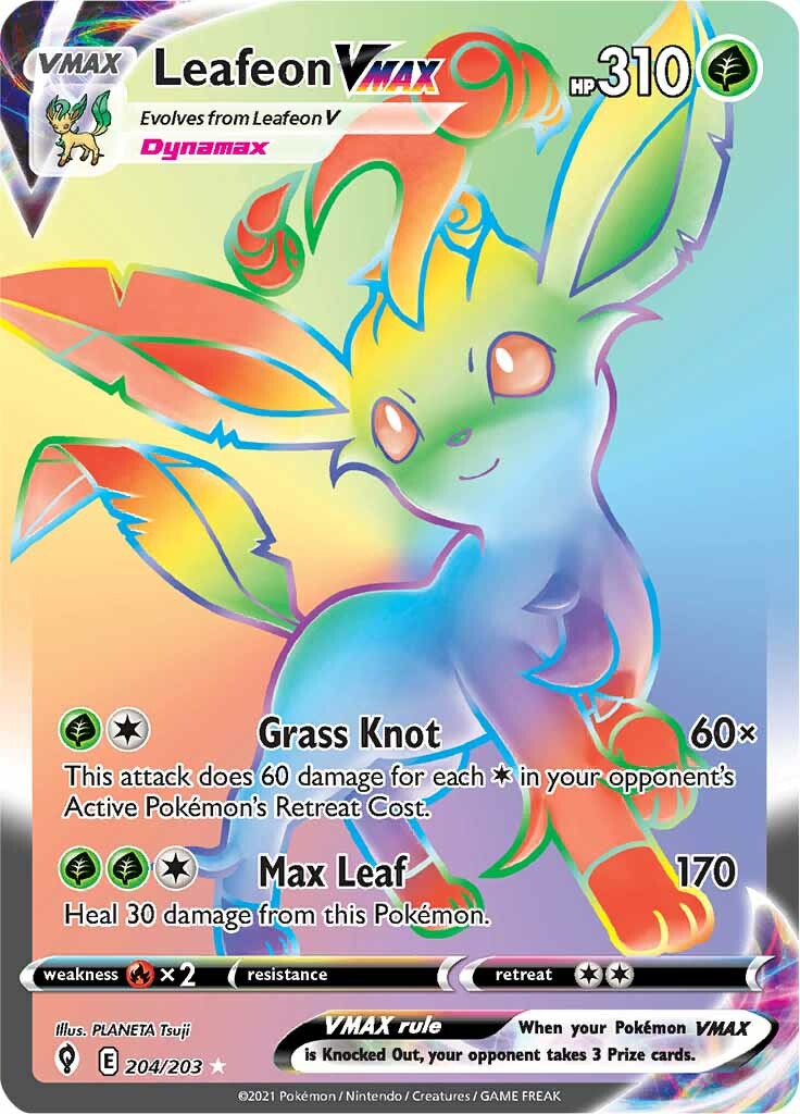 Leafeon VMAX (204/203) [Sword & Shield: Evolving Skies] - Destination Retro