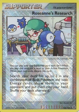 Roseanne's Research (125/132) (League Promos) [Diamond & Pearl: Secret Wonders] - Destination Retro