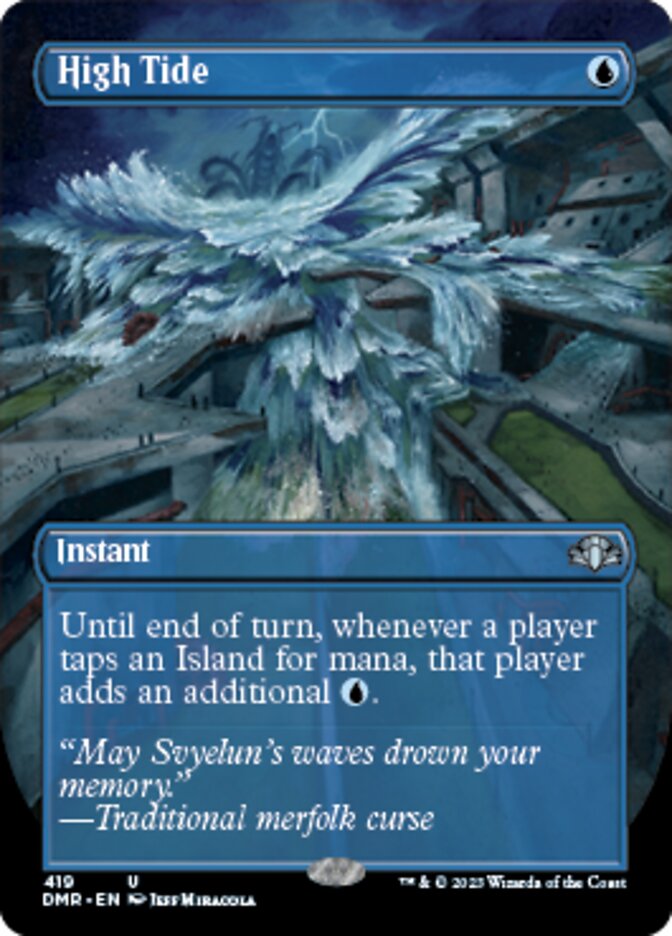 High Tide (Borderless Alternate Art) [Dominaria Remastered] - Destination Retro