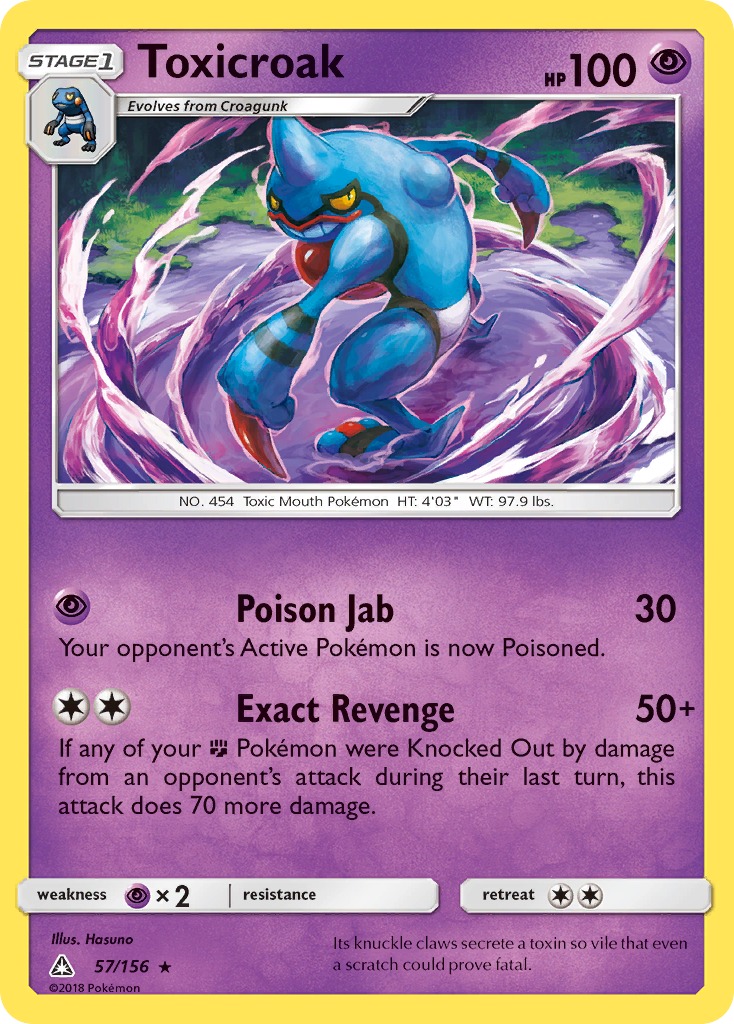 Toxicroak (57/156) [Sun & Moon: Ultra Prism] - Destination Retro