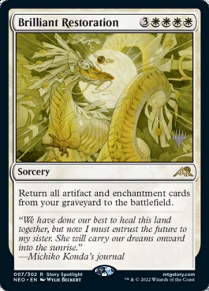 Brilliant Restoration (Promo Pack) [Kamigawa: Neon Dynasty Promos] - Destination Retro