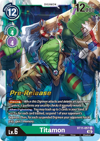 Titamon [BT11-057] [Dimensional Phase Pre-Release Promos] - Destination Retro