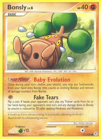 Bonsly (71/130) [Diamond & Pearl: Base Set] - Destination Retro