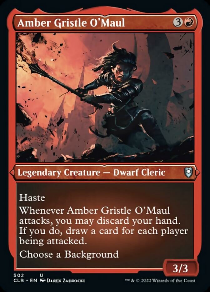 Amber Gristle O'Maul (Foil Etched) [Commander Legends: Battle for Baldur's Gate] - Destination Retro