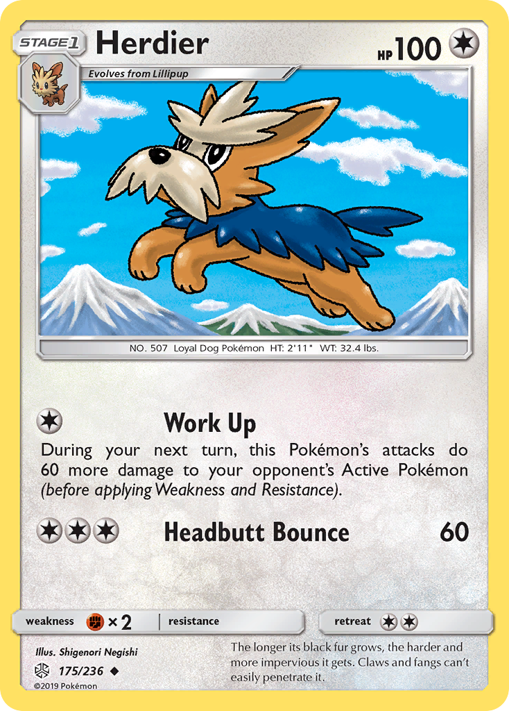 Herdier (175/236) [Sun & Moon: Cosmic Eclipse] - Destination Retro