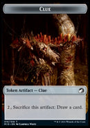 Clue // Bat Double-sided Token [Innistrad: Midnight Hunt Tokens] - Destination Retro