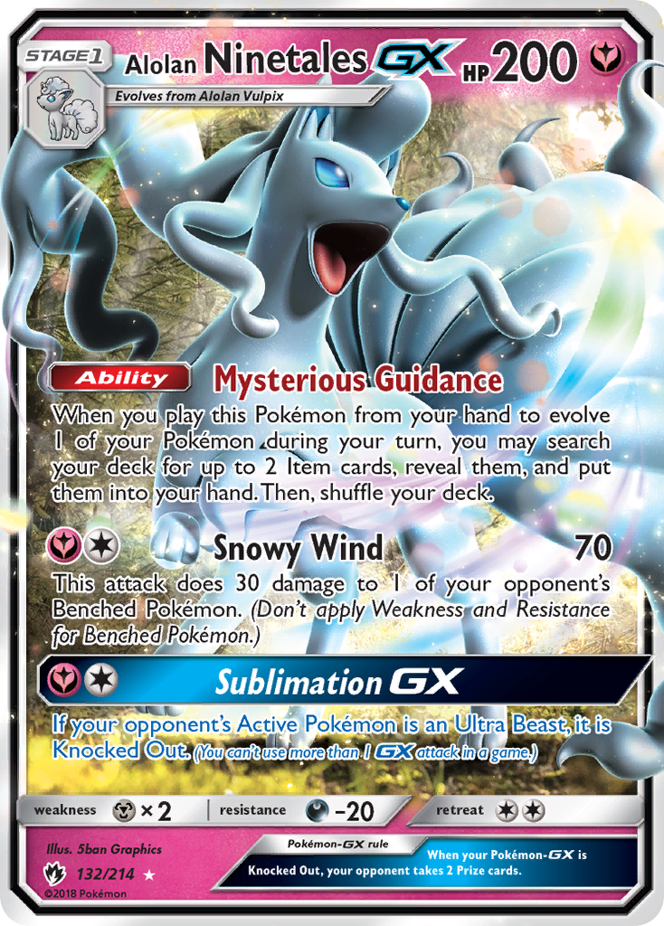 Alolan Ninetales GX (132/214) [Sun & Moon: Lost Thunder] - Destination Retro