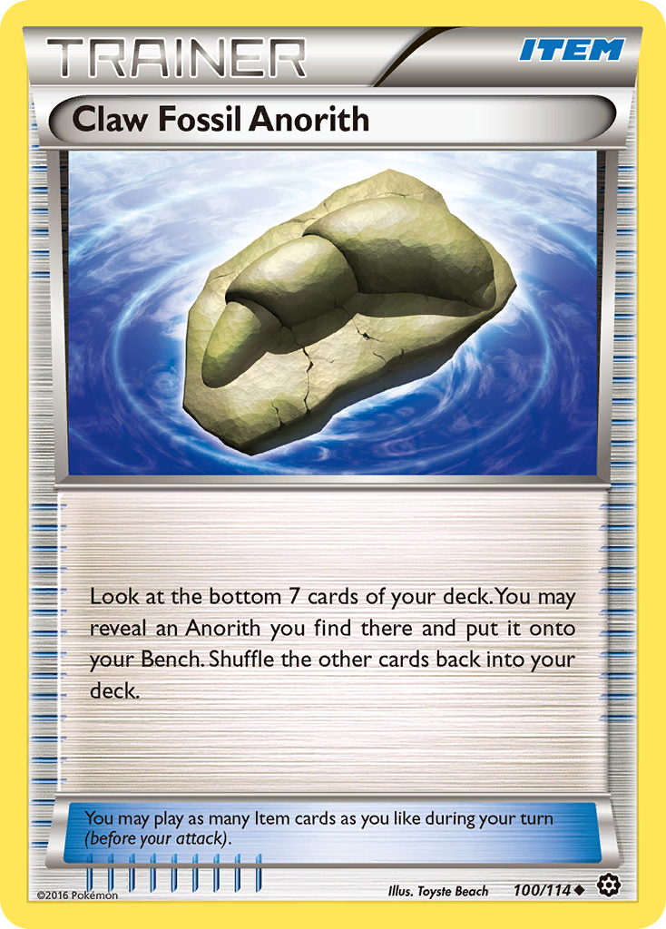 Claw Fossil Anorith (100/114) [XY: Steam Siege] - Destination Retro
