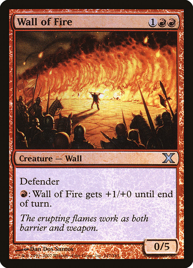 Wall of Fire (Premium Foil) [Tenth Edition] - Destination Retro