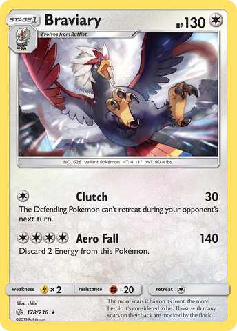 Braviary (178/236) [Sun & Moon: Cosmic Eclipse] - Destination Retro