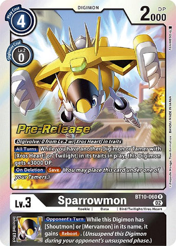 Sparrowmon [BT10-060] [Xros Encounter Pre-Release Cards] - Destination Retro