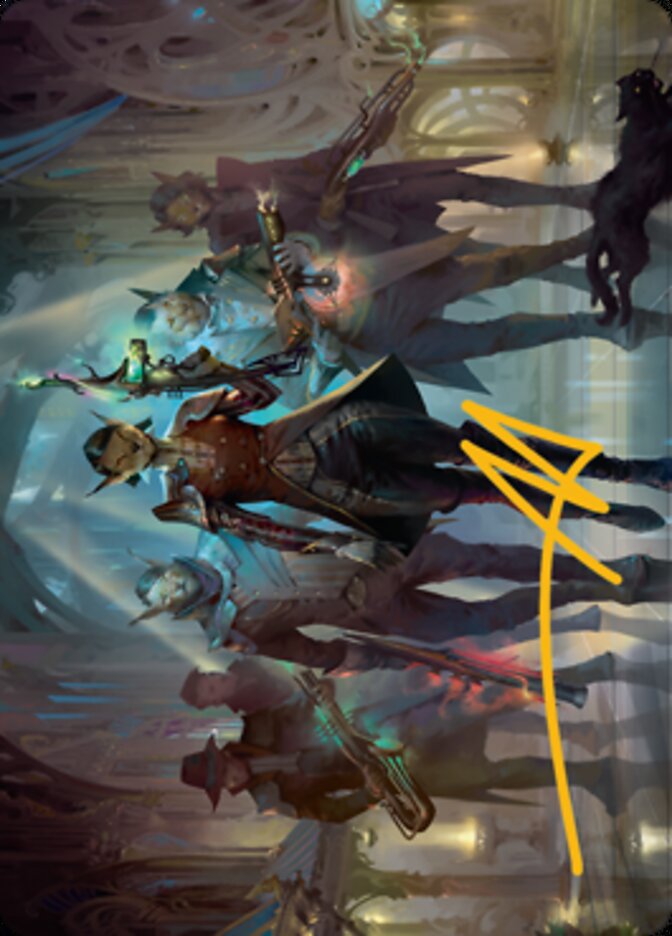 Family's Favor Art Card (Gold-Stamped Signature) [Streets of New Capenna Art Series] - Destination Retro
