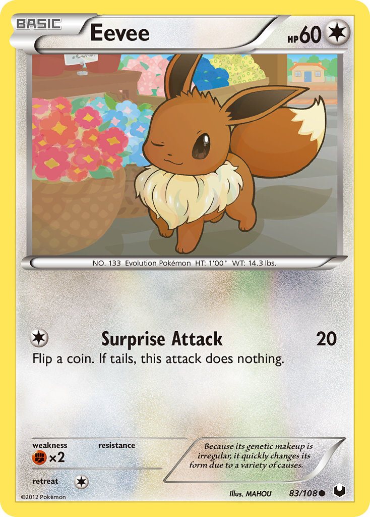 Eevee (83/108) [Black & White: Dark Explorers] - Destination Retro