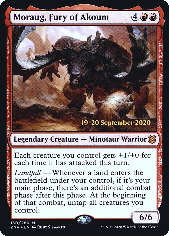 Moraug, Fury of Akoum  [Zendikar Rising Prerelease Promos] - Destination Retro