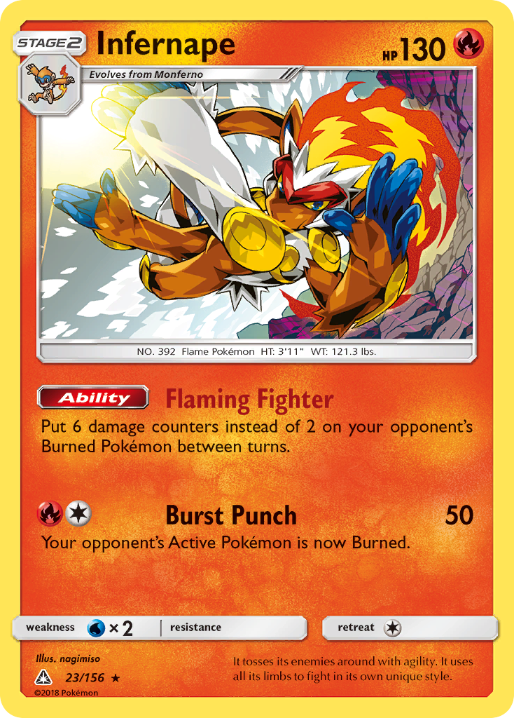 Infernape (23/156) [Sun & Moon: Ultra Prism] - Destination Retro