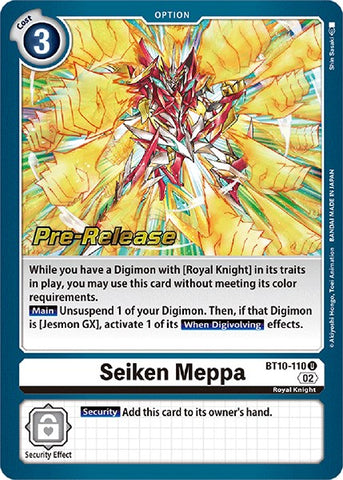 Seiken Meppa [BT10-110] [Xros Encounter Pre-Release Cards] - Destination Retro