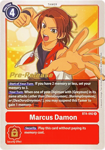 Marcus Damon [BT4-092] [Great Legend Pre-Release Promos] - Destination Retro