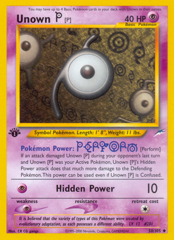Unown [P] (58/105) [Neo Destiny 1st Edition] - Destination Retro