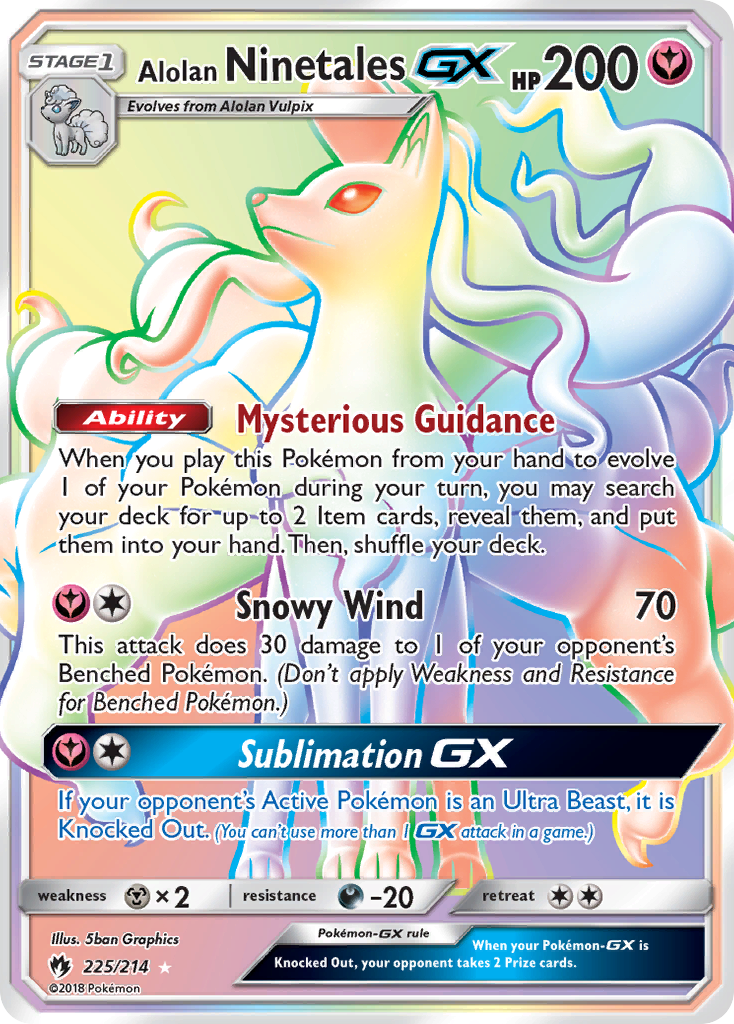 Alolan Ninetales GX (225/214) [Sun & Moon: Lost Thunder] - Destination Retro