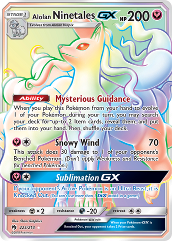 Alolan Ninetales GX (225/214) [Sun & Moon: Lost Thunder] - Destination Retro