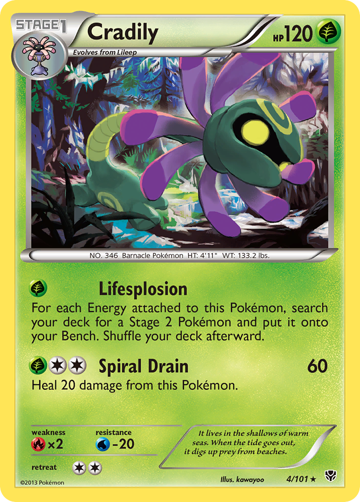 Cradily (4/101) [Black & White: Plasma Blast] - Destination Retro